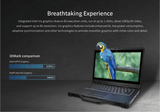 Παράθυρα 10 βιομηχανικό τραχύ lap-top HDMI 1920x1080 13,3 ιντσών της Intel