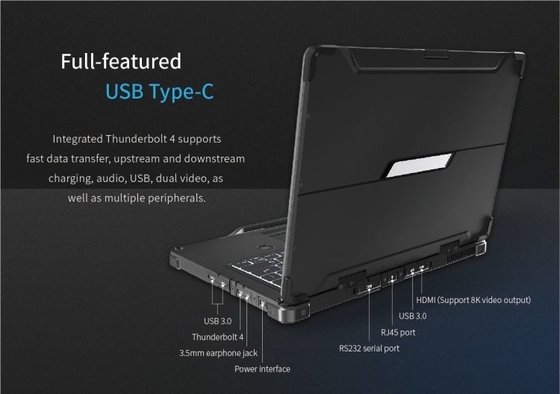 Παράθυρα 10 βιομηχανικό τραχύ lap-top HDMI 1920x1080 13,3 ιντσών της Intel